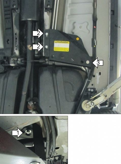 Защита стальная Мотодор для Трубки кондиционера на Ford Explorer фото 2