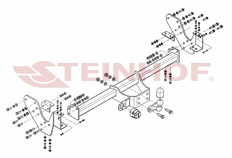 Фаркоп Steinhof для  Isuzu D-Max со ступенькой 