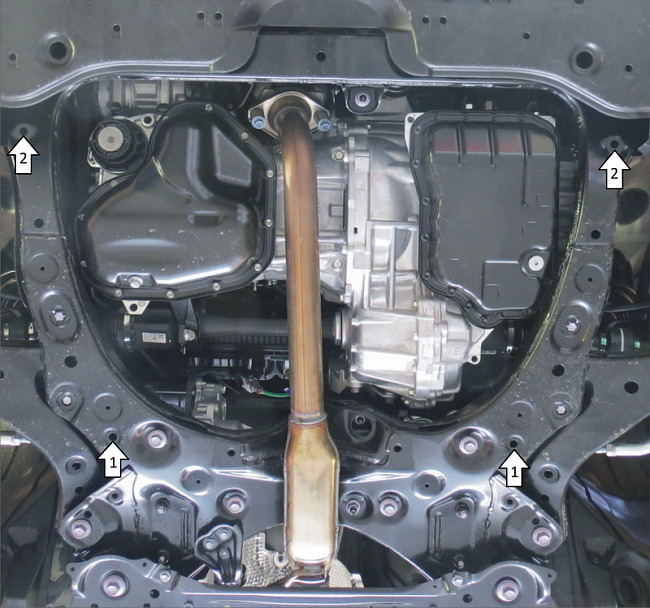 Защита стальная Мотодор для картера двигателя, КПП на Toyota RAV4 и Camry фото 3