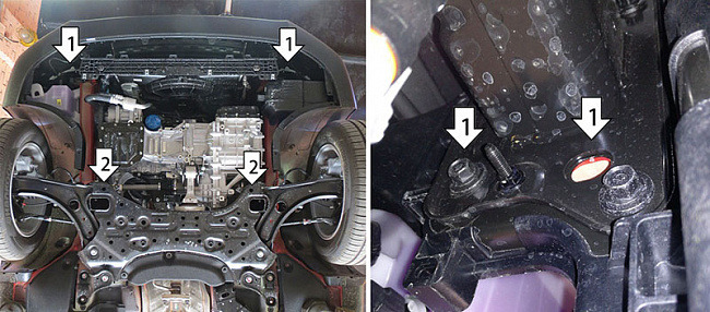 Защита стальная Мотодор для картера двигателя и КПП на KIA Seltos и Soul фото 3