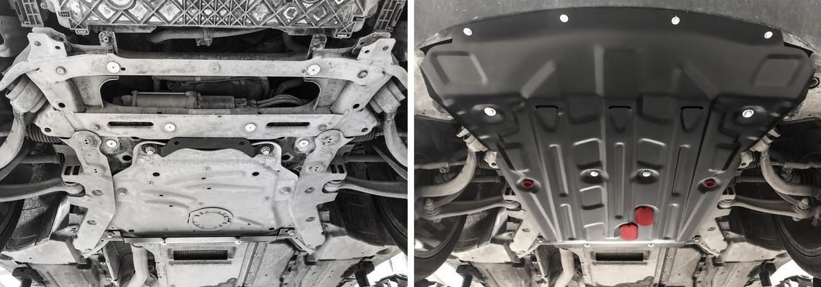 Защита стальная АвтоБроня для картера на BMW X5 (F15/F85) и X6 (F16/F86) фото 2