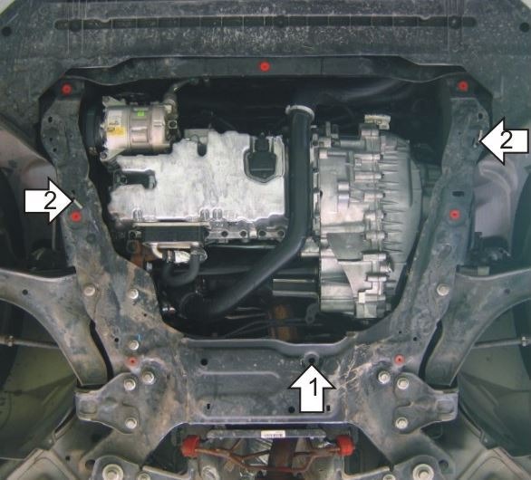 Защита стальная Мотодор для картера двигателя и КПП на Ford S-max и Mondeo фото 3