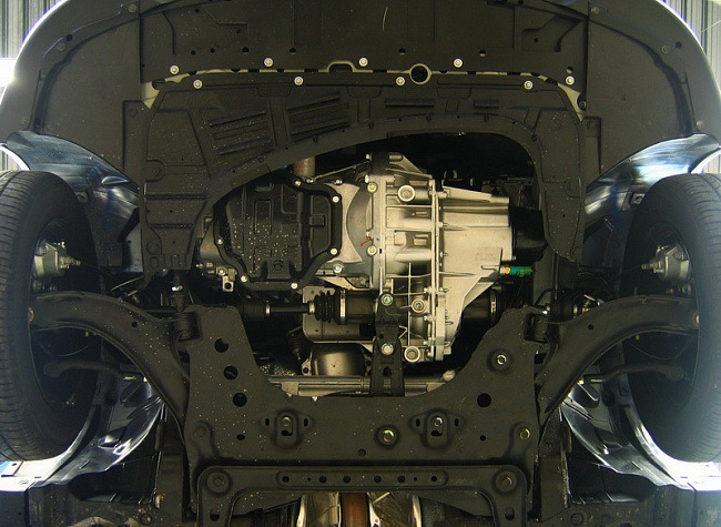 Защита стальная Мотодор для картера двигателя, КПП на Nissan Tiida/NV200/Sentra фото 3