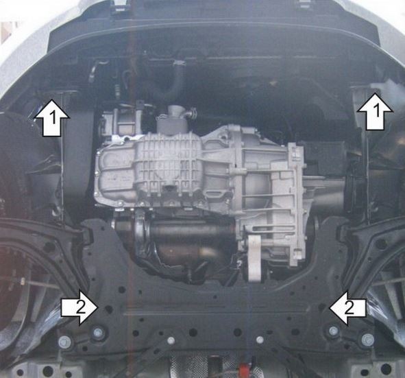 Защита АвтоСтандарт для картера двигателя, КПП для Ford Fiesta (MK VII) фото 3
