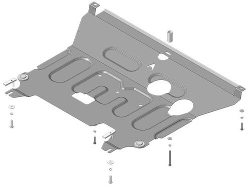 Защита АвтоСтандарт для картера двигателя, КПП на Hyundai Solaris (HCR) и KIA Rio (FB)/ Rio X/ X-Line