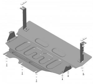 Защита стальная Мотодор для картера двигателя, КПП на Volkswagen Passat/Golf  Skoda Octavia Audi A3 и SEAT Leon