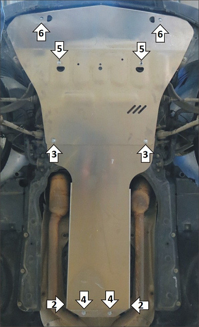Защита алюминиевая Мотодор для картера двигателя, КПП, РК и радиатора на Mercedes-benz S-class фото 4