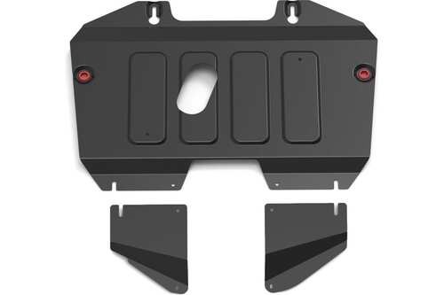 Защита стальная АвтоБроня для картера и КПП на Toyota Highlander (XU70)