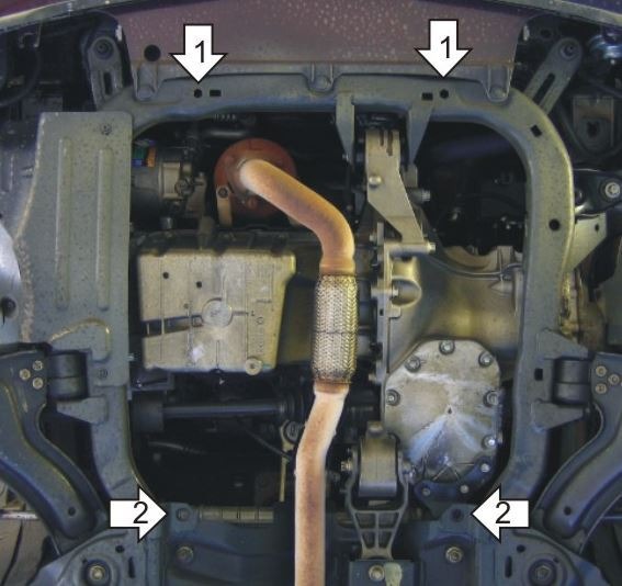 Защита стальная Мотодор для картера двигателя, КПП на Opel Meriva и Combo фото 3