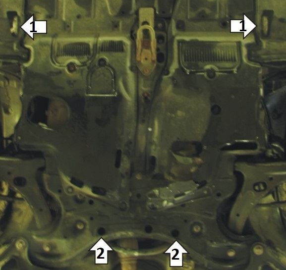 Защита стальная Мотодор для картера двигателя, КПП на Toyota Corolla Fielder/Corolla Axio фото 3