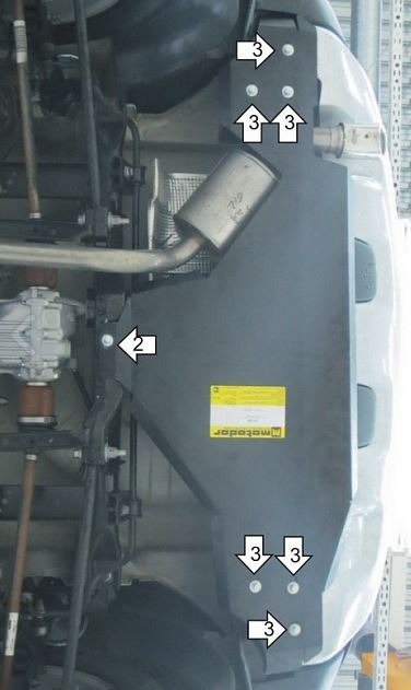 Защита стальная Мотодор для заднего бампера на Renault Duster фото 2