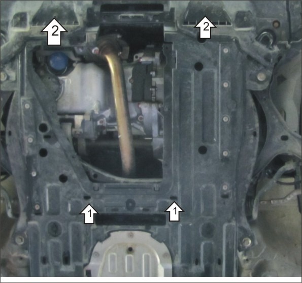 Защита стальная Мотодор для картера двигателя, КПП и Масляного фильтра на Honda Civic фото 4