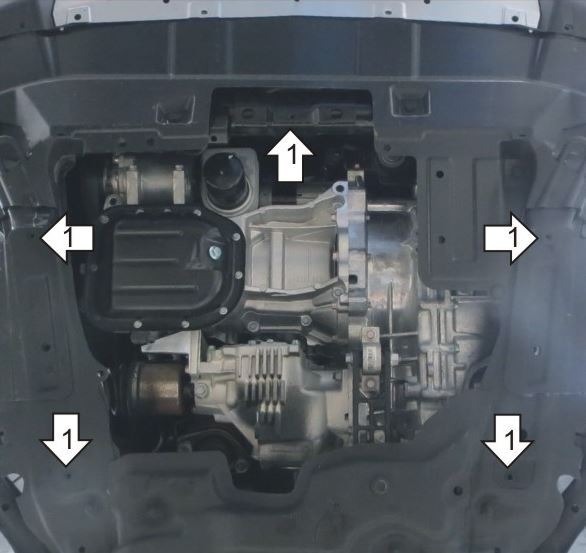 Защита АвтоСтандарт для картера двигателя, КПП на Haval F7/ F7x и H6/ H6 Coupe фото 3