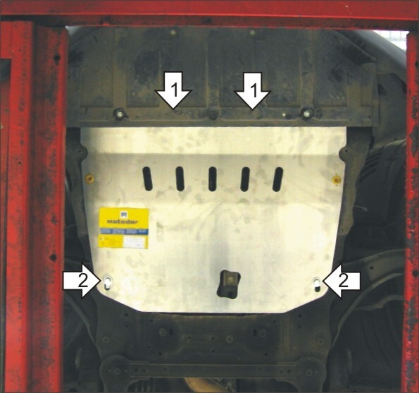 Защита алюминиевая Мотодор для картера двигателя, КПП на Nissan Qashqai /+2 фото 3