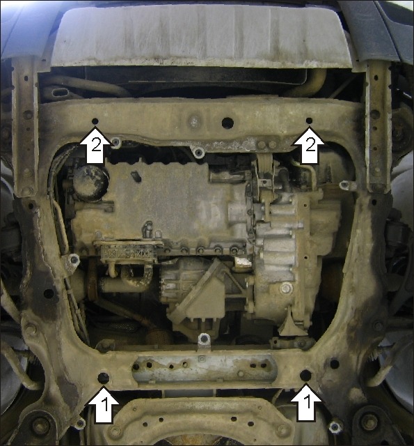 Защита алюминиевая Мотодор для картера двигателя, КПП на Volvo XC90 фото 2