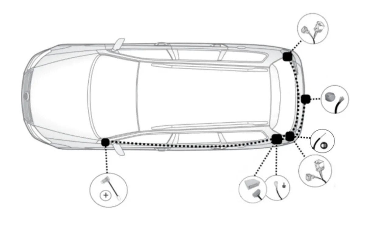 Штатная электрика фаркопа TowRus для Jetour X70 Plus (1 поколение) -7pin фото 2