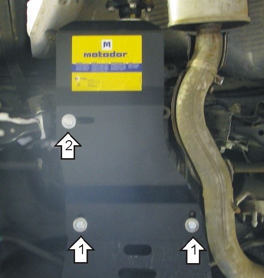 Защита стальная Мотодор для заднего дифференциала на Nissan X-Trail фото 2