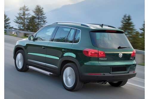 Порог-площадка Rival Silver F173AL c комплект крепежа для Volkswagen Tiguan (NF)