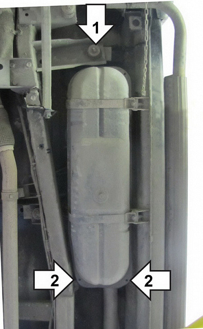 Защита стальная Мотодор для топливного бака на UAZ Patriot фото 2