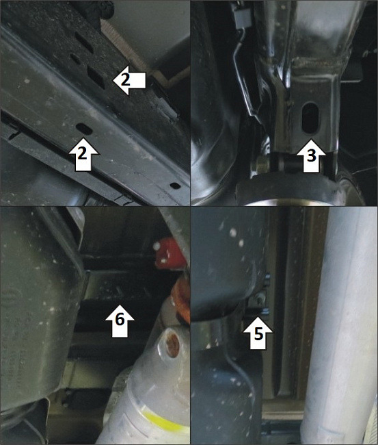 Защита алюминиевая Мотодор для топливного бака для Dodge Ram фото 3