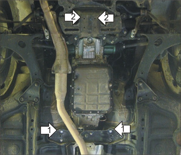 Защита алюминиевая Мотодор для КПП на Subaru Forester фото 3