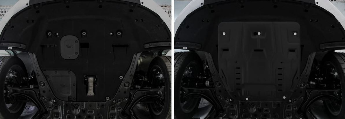 Защита стальная АвтоБроня для картера и КПП на Hyundai Santa Fe (TM V)/ Tucson (NX4) и KIA Sorento (MQ4)/ Sportage (NQ5) фото 2