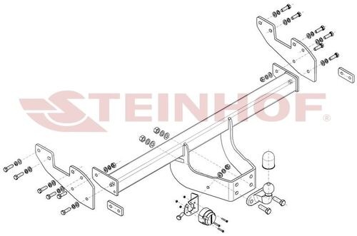 Фаркоп Steinhof на Toyota Hilux (AN120)​ и JAC T6/  T8 Pro (1 поколение)