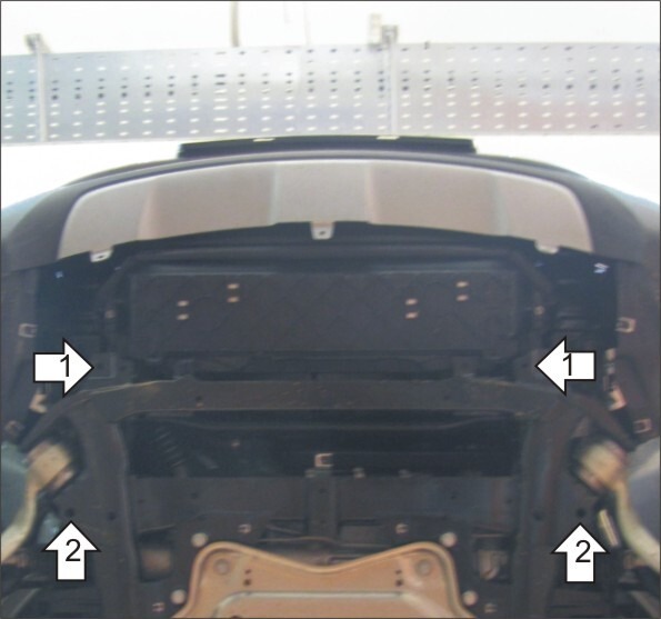 Защита алюминиевая Мотодор для радиатора на BMW X6 (Е71, E72) фото 2