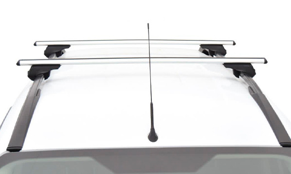 Багажник на обычные и интегрированные рейлинги Turtle Rise аэродинамические серебристые дуги 128 см фото 6