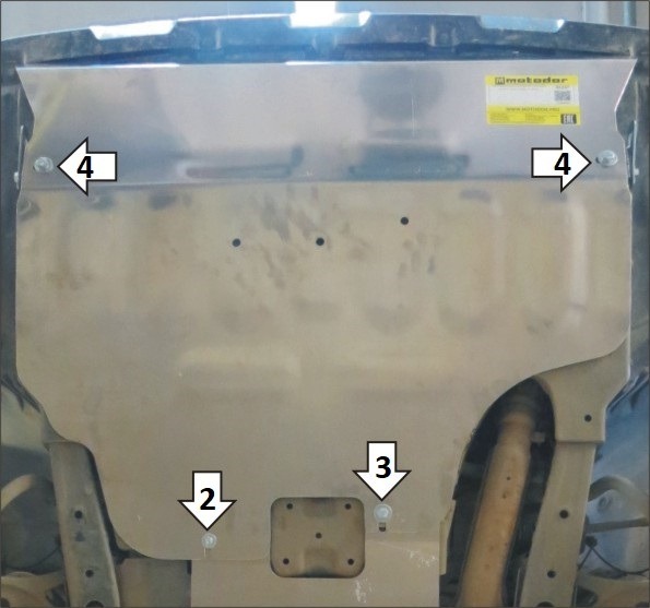 Защита алюминиевая Мотодор для картера двигателя на Subaru Outback фото 4