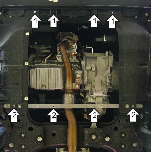 Защита стальная Мотодор для картера двигателя и КПП на FIAT Bravo фото 3