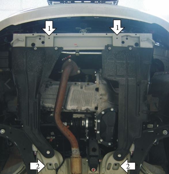 Защита стальная Мотодор для картера двигателя и КПП на Daewoo Nexia фото 3