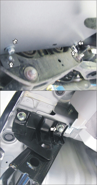 Защита алюминиевая Мотодор для заднего бампера на Mitsubishi Pajero IV фото 3