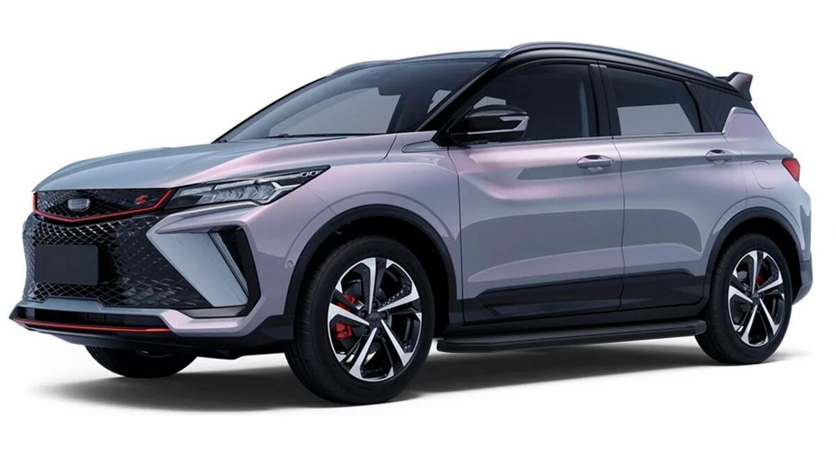 Порог-площадка Rival Premium-Black A173ALB c комплектом крепежа для Geely Coolray (SX11) и Belgee X50 фото 3