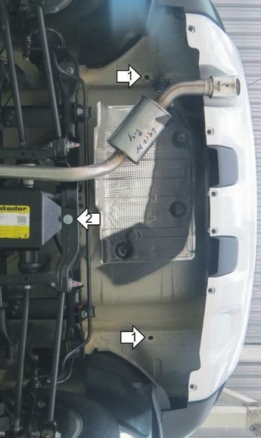 Защита стальная Мотодор для заднего бампера на Renault Duster фото 3