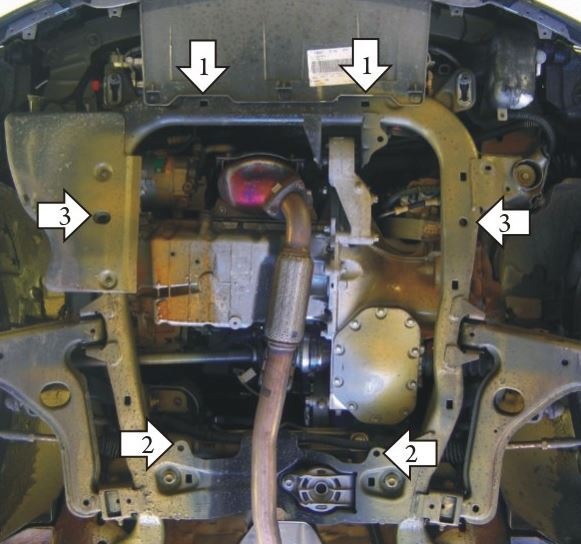 Защита стальная Мотодор для картера двигателя, КПП на Opel Zafira/Astra фото 3
