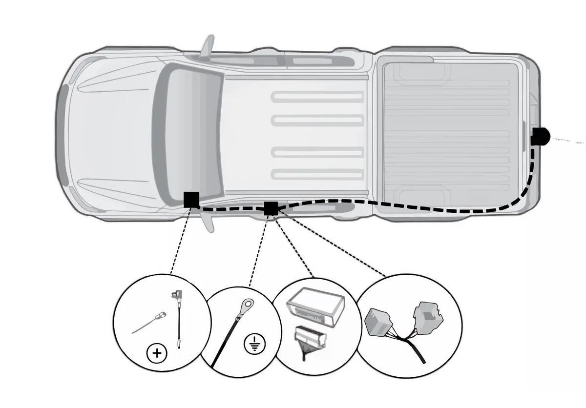 Штатная электрика фаркопа TowRus для JAC T9 (1 поколение)​​ -7pin