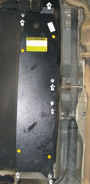 Защита стальная Мотодор для топливных трубок на Nissan X-Trail фото 2