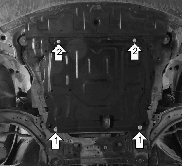 Защита АвтоСтандарт для картера двигателя, КПП на Nissan Qashqai (J11) и Nissan X-Trail (T31)/ (T32) фото 2