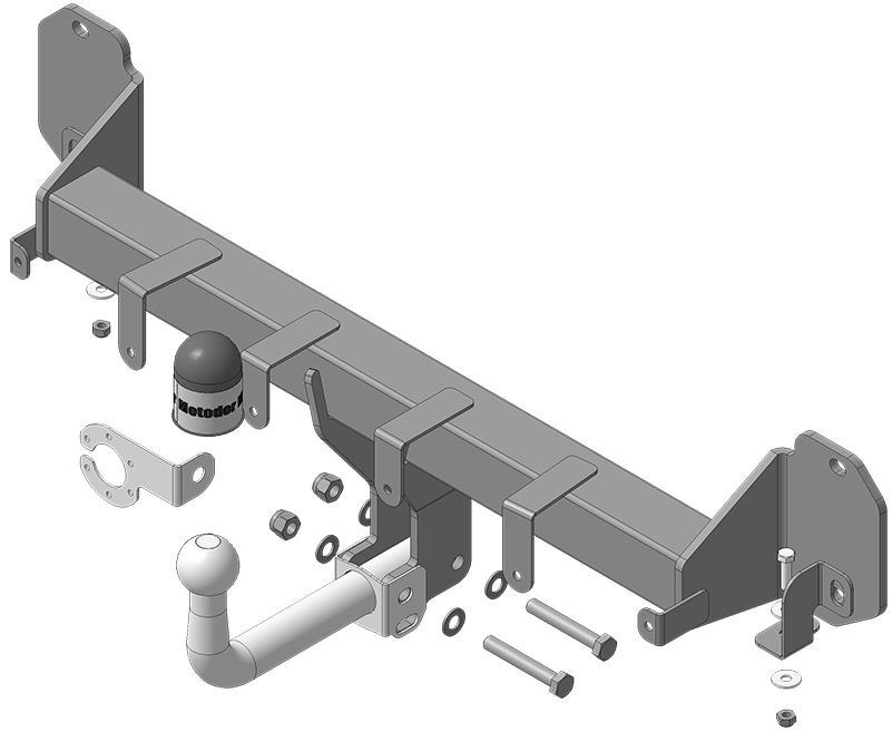 Фаркоп Motodor с оцинкованным шаром для BMW X3