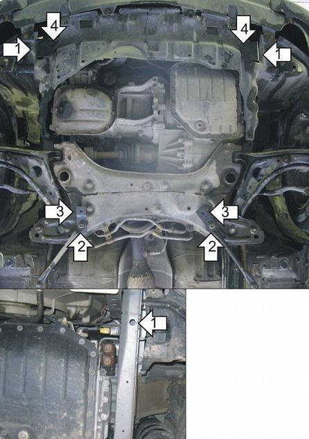 Защита стальная Мотодор для картера двигателя, КПП на Toyota Probox/succeed фото 3