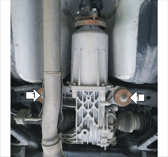 Защита стальная Мотодор для заднего дифференциала на Chevrolet Captiva и Opel Antara фото 3