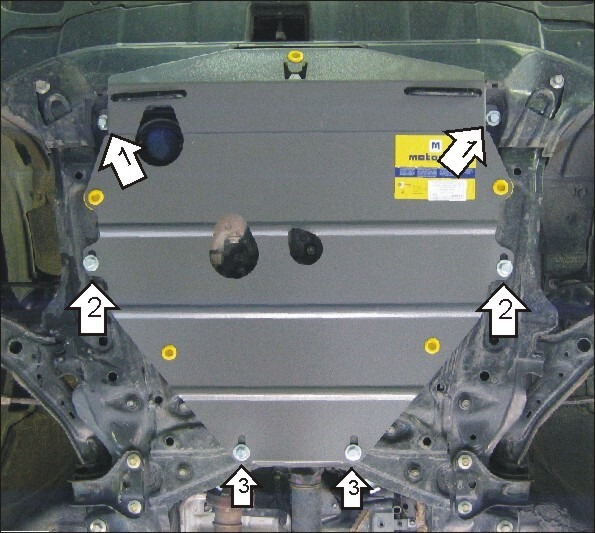 Защита стальная Мотодор для картера двигателя и КПП на Honda CR-V фото 4
