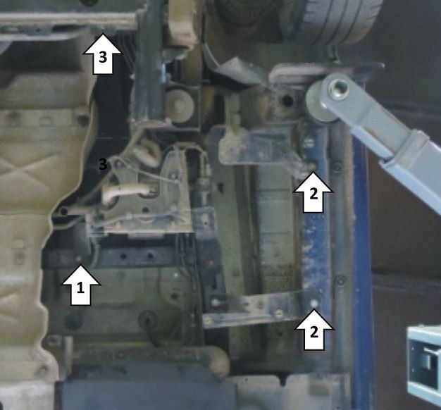 Защита стальная Мотодор для предпускового подогревателя на Volkswagen Multivan/Transporter/Caravelle T5 и T6 фото 4