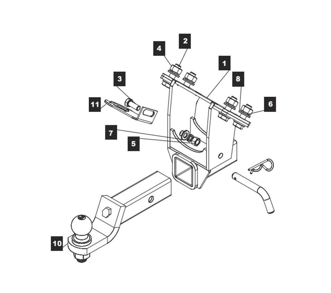 Фаркоп TowRus для Mercedes G-Class (W463/464)​ 