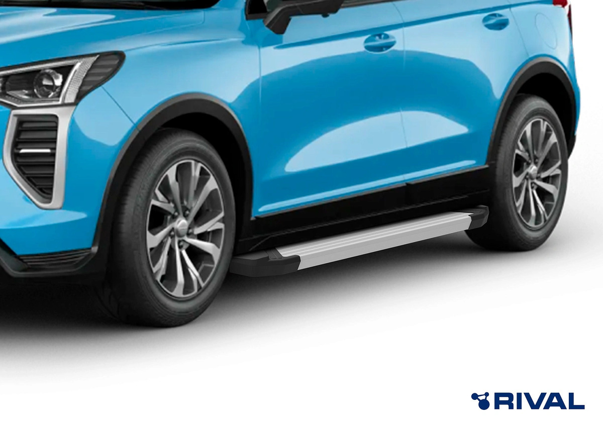 Порог-площадка Rival Silver F180AL c комплектом крепежа для Haval Jollion (1 поколение) и Haval H3 (1 поколение) фото 3