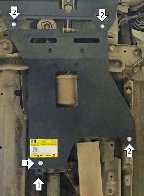 Защита стальная Мотодор для датчика на Renault Kaptur/Arkana/Duster и Nissan Terrano фото 2