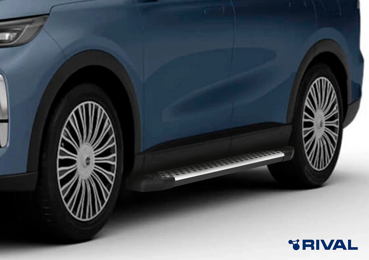 Порог-площадка Rival BMW-Style D193AL c комплектом крепежа для Chery Tiggo 9 (2 поколение) Exeed RX (1 поколение)​ и Jaecoo J8 (1 поколение)​ фото 2