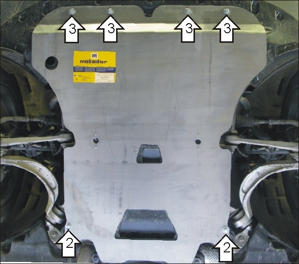Защита алюминиевая Мотодор для картера двигателя, КПП на Audi Q5 фото 3