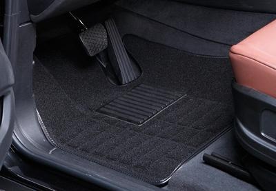 Коврики салона текстильные Ford Focus III  3D Pradar XL черные с высоким бортиком, металлическим подпятником фото 3